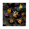Комплект зарове GlassStaff - Metal RPG Dice Set, Shattered Sigils (7 бр.)