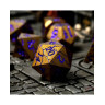Комплект зарове GlassStaff - Metal RPG Dice Set, Shattered Sigils (7 бр.)