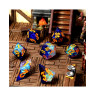 Комплект зарове GlassStaff - Sharp Edge Resin RPG Dice Set, Galactic Ember (7 бр.)