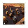 Комплект зарове Q-Workshop - Call of Cthulhu 7th Edition: Blue-Green & Gold Dice Set (7 бр.)