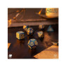 Комплект зарове Q-Workshop - Call of Cthulhu 7th Edition: Blue-Green & Gold Dice Set (7 бр.)