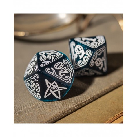 Комплект зарове Q-Workshop - Call of Cthulhu Dice Set: Abyssal & White (7 бр.)
