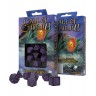 Комплект зарове Q-Workshop - Call of Cthulhu Horror on the Orient Express Dice Set: Black & Purple (7 бр.)