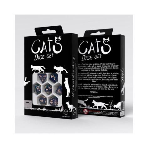 Комплект зарове Q-Workshop - Cats Dice Set: Mittens (7 бр.)