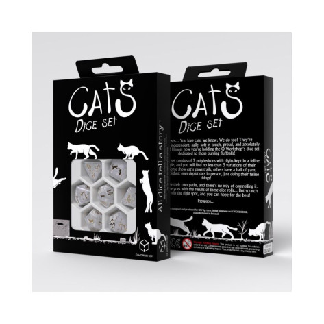 Комплект зарове Q-Workshop - Cats Dice Set: Purrl (7 бр.)