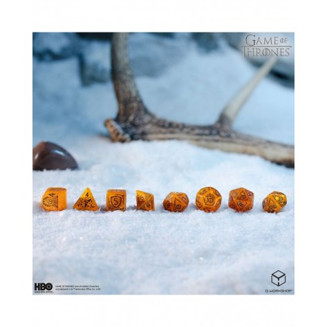 Комплект зарове Q-Workshop - Game of Thrones Dice Set: Baratheon (8 бр.)