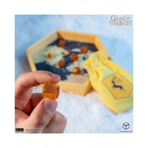 Комплект зарове Q-Workshop - Game of Thrones Dice Set: Baratheon (8 бр.)