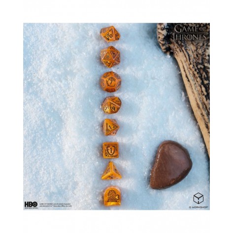 Комплект зарове Q-Workshop - Game of Thrones Dice Set: Baratheon (8 бр.)