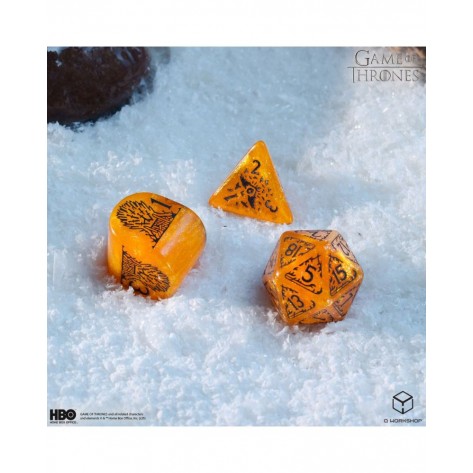 Комплект зарове Q-Workshop - Game of Thrones Dice Set: Baratheon (8 бр.)