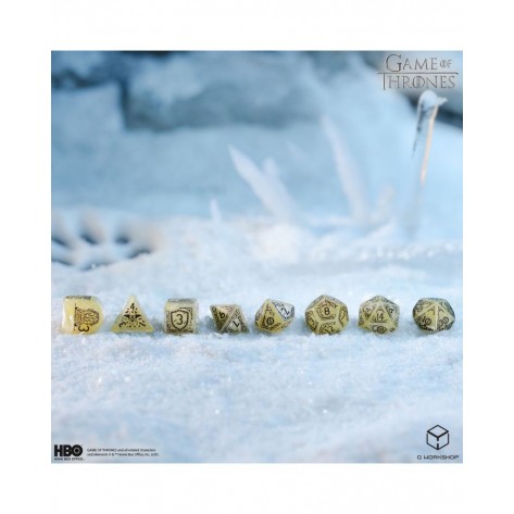 Комплект зарове Q-Workshop - Game of Thrones Dice Set: Stark (8 бр.)