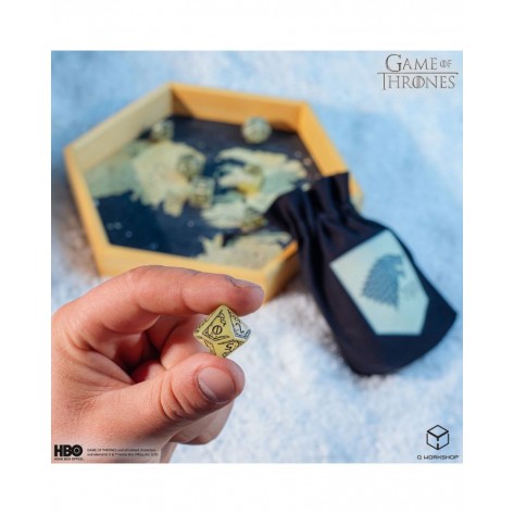Комплект зарове Q-Workshop - Game of Thrones Dice Set: Stark (8 бр.)