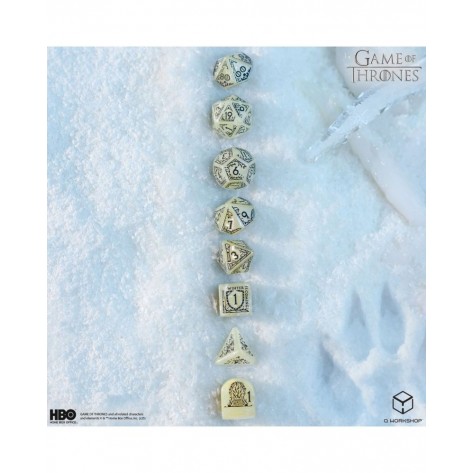 Комплект зарове Q-Workshop - Game of Thrones Dice Set: Stark (8 бр.)