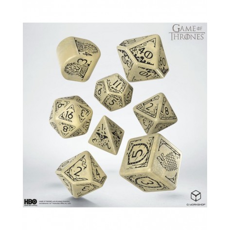 Комплект зарове Q-Workshop - Game of Thrones Dice Set: Stark (8 бр.)