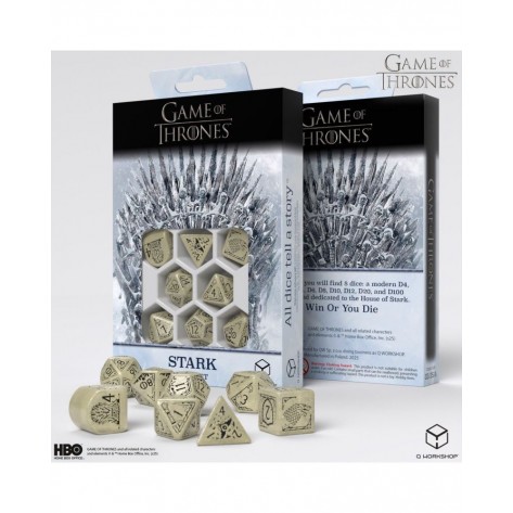 Комплект зарове Q-Workshop - Game of Thrones Dice Set: Stark (8 бр.)