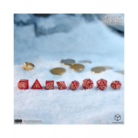 Комплект зарове Q-Workshop - Game of Thrones Dice Set: Lannister (8 бр.)