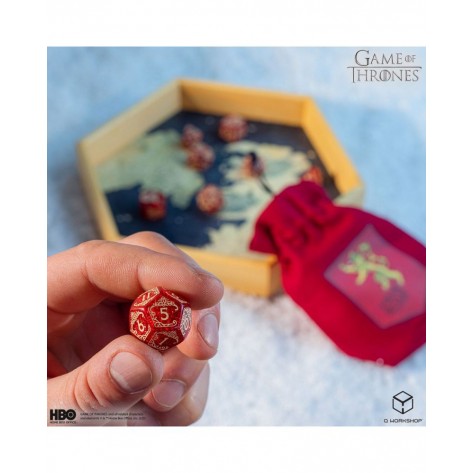 Комплект зарове Q-Workshop - Game of Thrones Dice Set: Lannister (8 бр.)