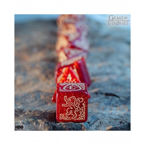 Комплект зарове Q-Workshop - Game of Thrones Dice Set: Lannister (8 бр.)