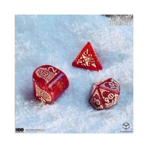 Комплект зарове Q-Workshop - Game of Thrones Dice Set: Lannister (8 бр.)