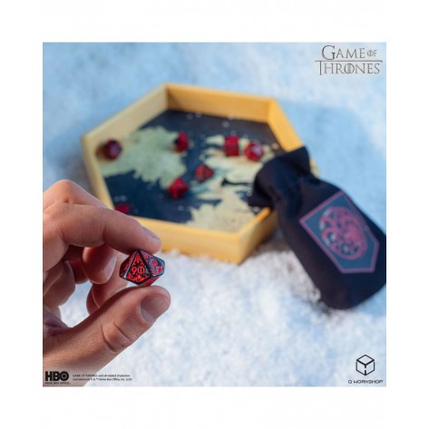 Комплект зарове Q-Workshop - Game of Thrones Dice Set: Targaryen (8 бр.)