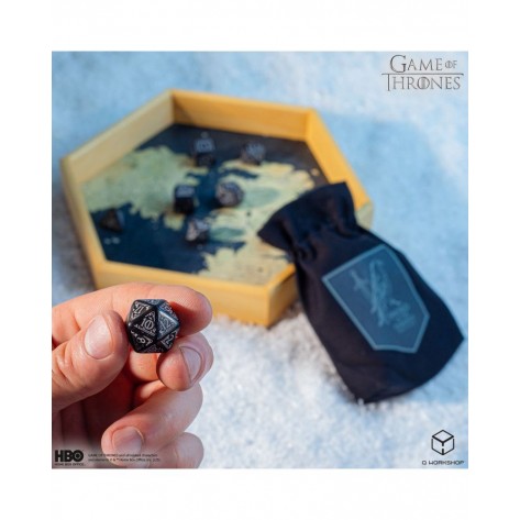 Комплект зарове Q-Workshop - Game of Thrones Dice Set: Night's Watch (8 бр.)