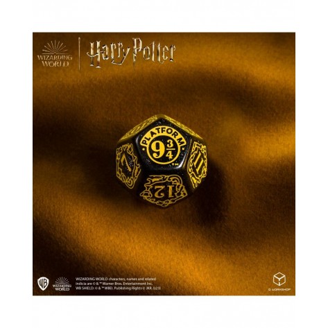 Комплект зарове Q-Workshop - Harry Potter Hufflepuff Modern Dice Set: Black (7 бр.)