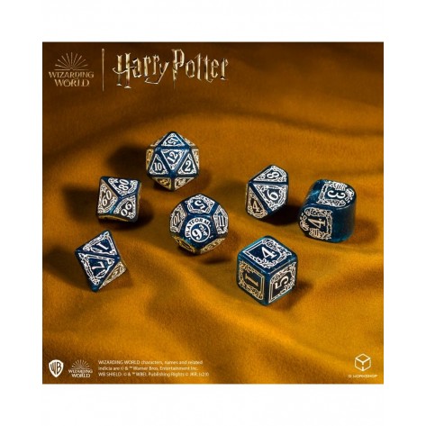 Комплект зарове Q-Workshop - Harry Potter Ravenclaw Modern Dice Set: Blue (7 бр.)
