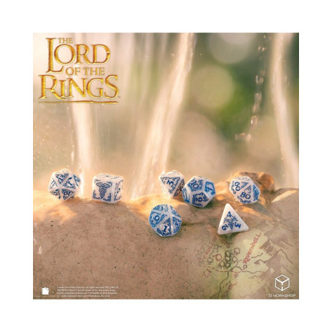 Комплект зарове Q-Workshop - The Lord of the Rings: Rivendell Dice Set, Stone (7 бр.)