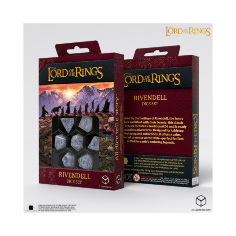 Комплект зарове Q-Workshop - The Lord of the Rings: Rivendell Dice Set, Stone (7 бр.)