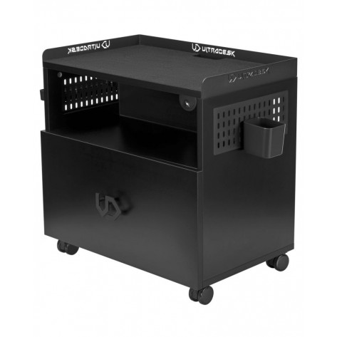 Компютърен шкаф Ultradesk - Crate, черен