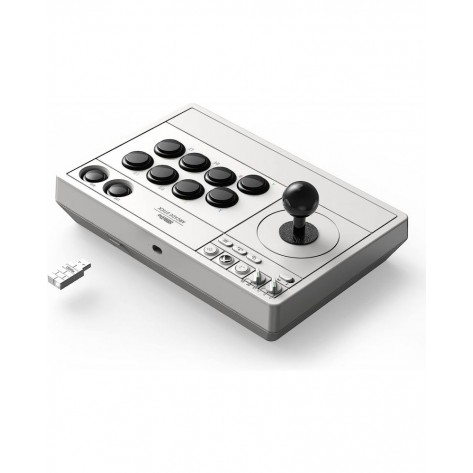 Конзола Контролер 8BitDo - Arcade Stick, за Xbox One/Series X/PC, бял