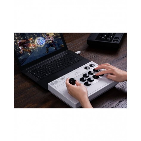 Конзола Контролер 8BitDo - Arcade Stick, за Xbox One/Series X/PC, бял