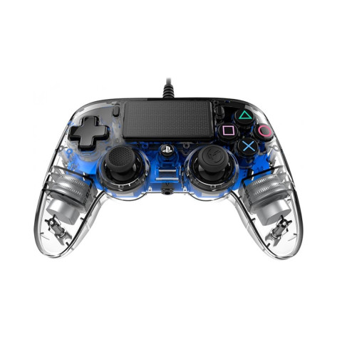 Контролер Nacon за PS4 - Wired Illuminated, crystal blue