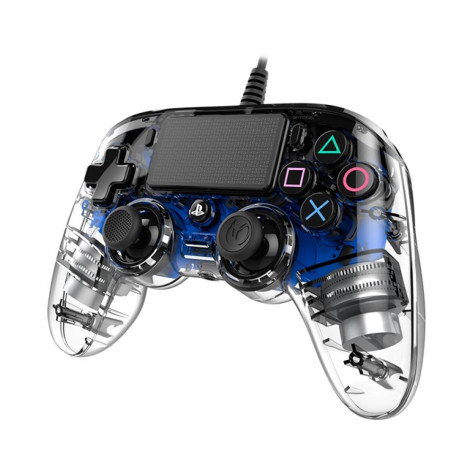 Контролер Nacon за PS4 - Wired Illuminated, crystal blue