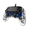 Контролер Nacon за PS4 - Wired Illuminated, crystal blue