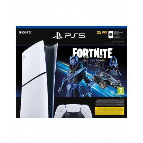 Конзола PlayStation 5 (Slim) - Digital Edition - Fortnite Cobalt Star Bundle