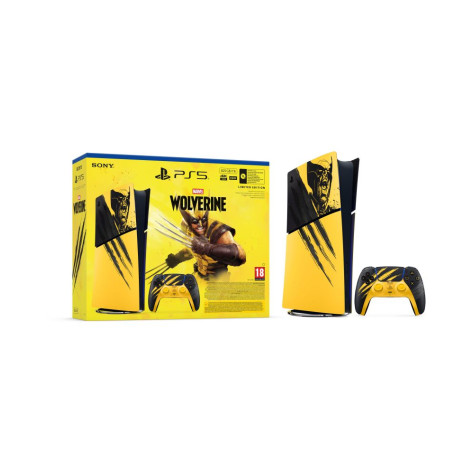 Конзола Конзола PlayStation 5 (Slim) - Digital Edition - Marvel’s Wolverine Battle Yellow Limited Edition Bundle