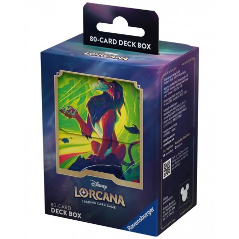 Кутия за карти Disney Lorcana: Azurite Sea Deck Box - Scar (80 бр.)