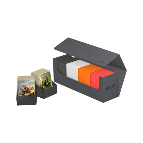 Кутия за карти Ultimate Guard - Arkhive XenoSkin, сива (400+ бр.)