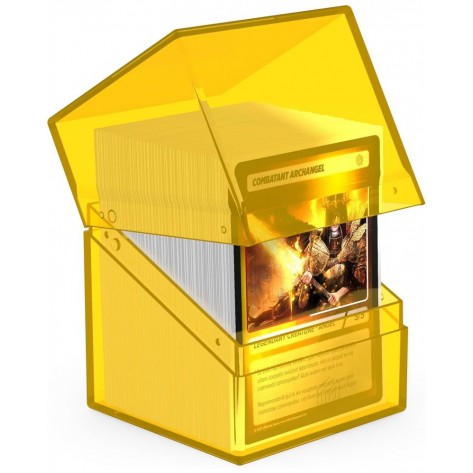 Кутия за карти Ultimate Guard Boulder Deck Case Clear, Amber (100+ бр.)
