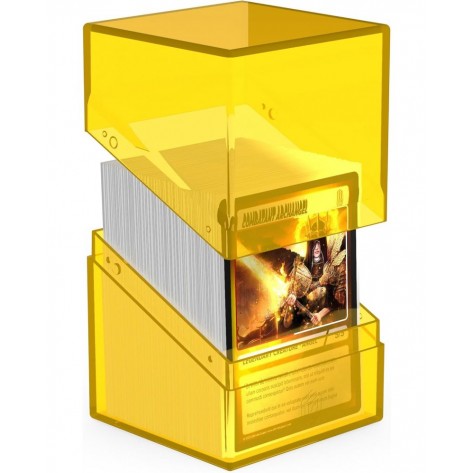Кутия за карти Ultimate Guard Boulder Deck Case Clear, Amber (100+ бр.)