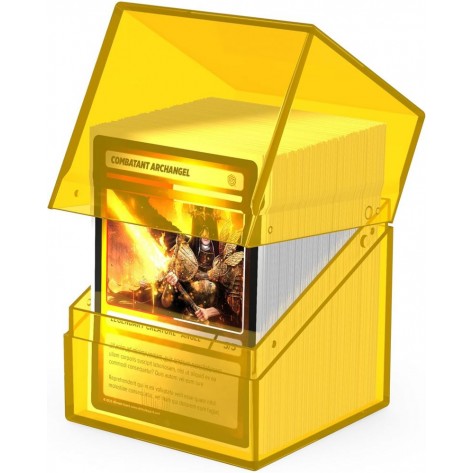 Кутия за карти Ultimate Guard Boulder Deck Case Clear, Amber (100+ бр.)