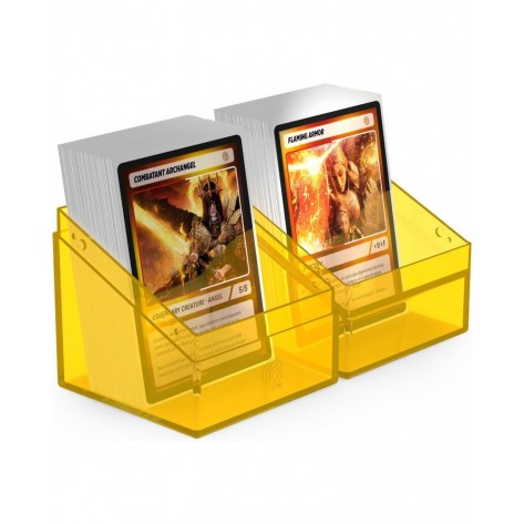 Кутия за карти Ultimate Guard Boulder Deck Case Clear, Amber (100+ бр.)