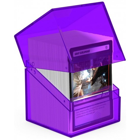 Кутия за карти Ultimate Guard Boulder Deck Case Clear, Amethyst (100+ бр.)
