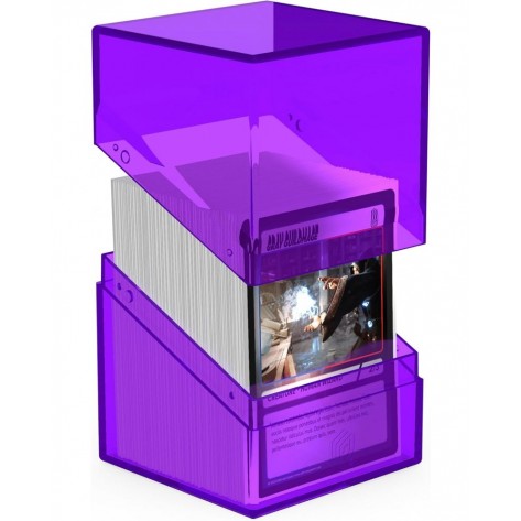 Кутия за карти Ultimate Guard Boulder Deck Case Clear, Amethyst (100+ бр.)