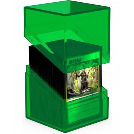 Кутия за карти Ultimate Guard Boulder Deck Case Clear, Emerald (100+ бр.)