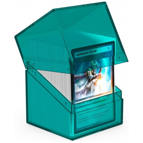 Кутия за карти Ultimate Guard Boulder Deck Case Clear, Malachite (100+ бр.)