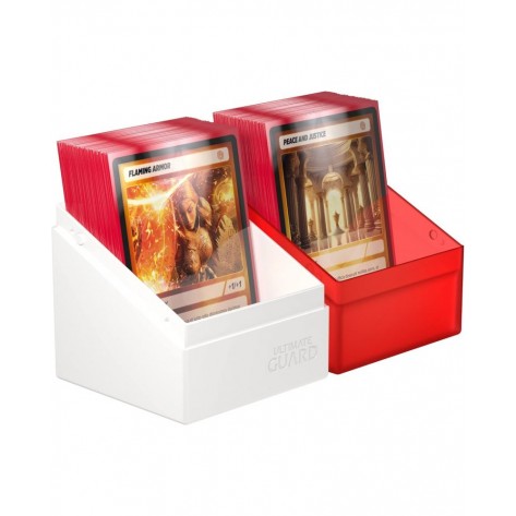 Кутия за карти Ultimate Guard Boulder Deck Case Synergy, Червена/Бяла (100+ бр.)