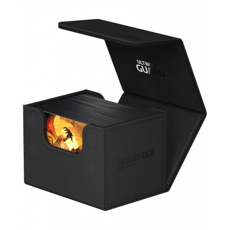 Кутия за карти Ultimate Guard Sidewinder XenoSkin, Черна (100+ бр.)