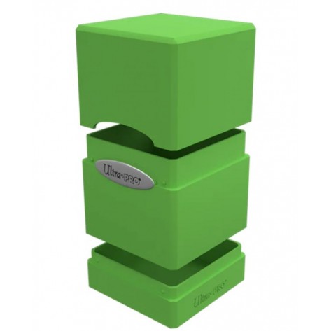 Кутия за карти Ultra Pro Satin Tower - Lime Green (100+ бр.)