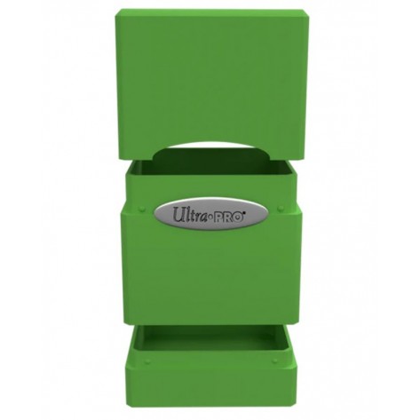 Кутия за карти Ultra Pro Satin Tower - Lime Green (100+ бр.)